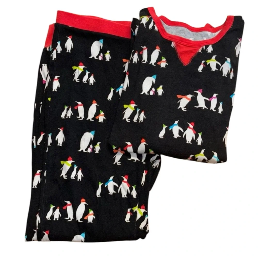 WONDERSHOP 2PC Penguin Themed Base Layer Pajama Set in Black Size Small — NWT